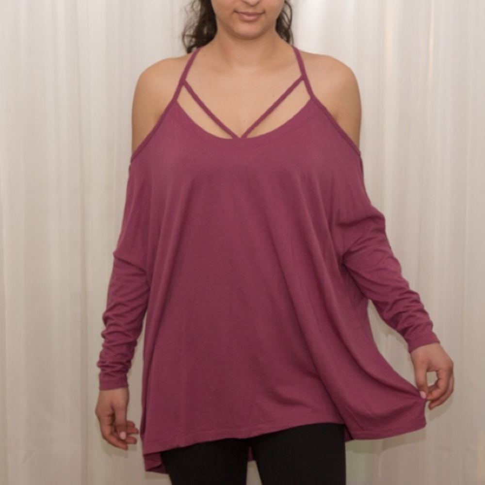 ⚡3/$15⚡Karma Cold shoulder yoga top